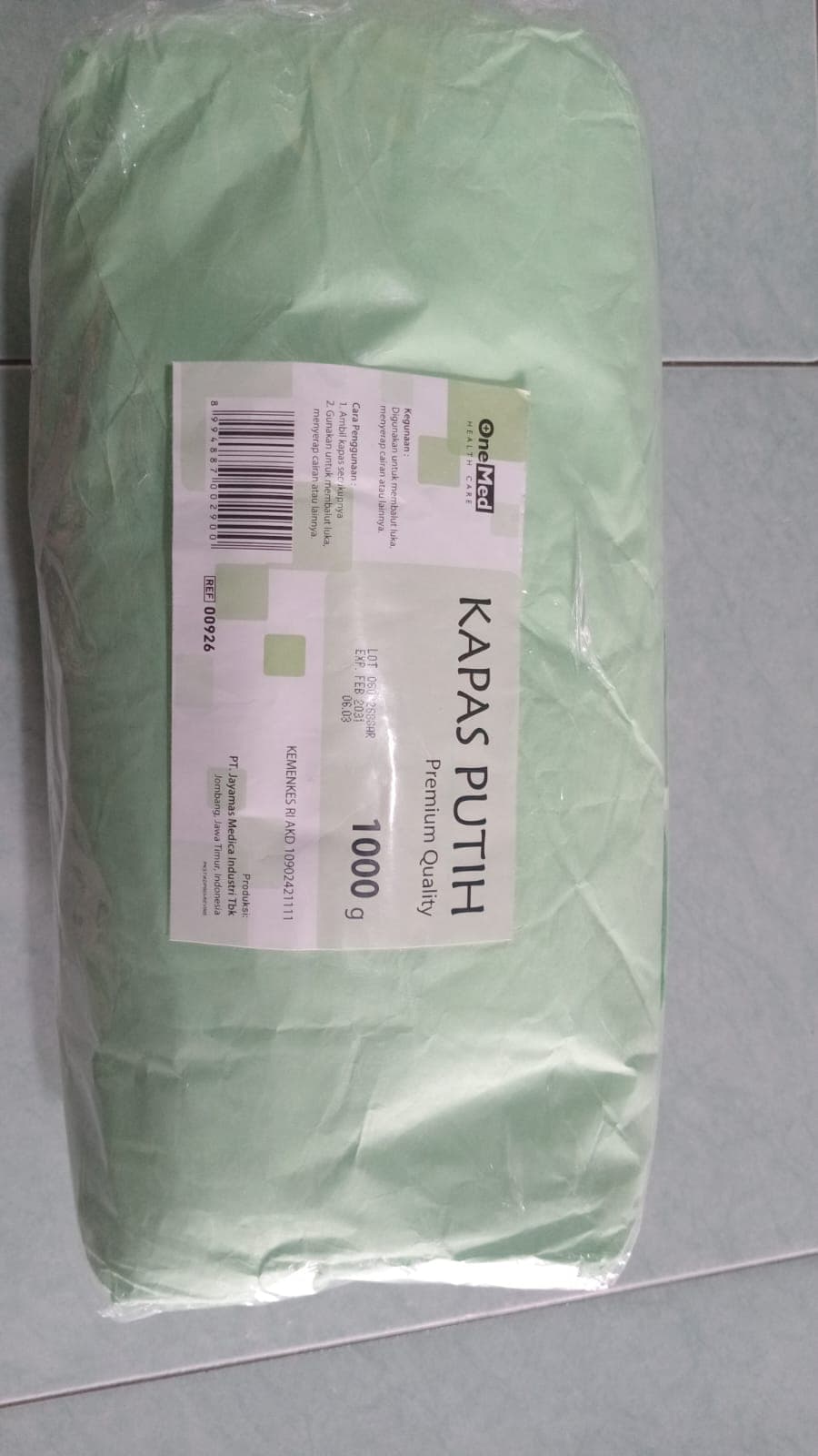Kapas Pembalut Luka 1000 Gr