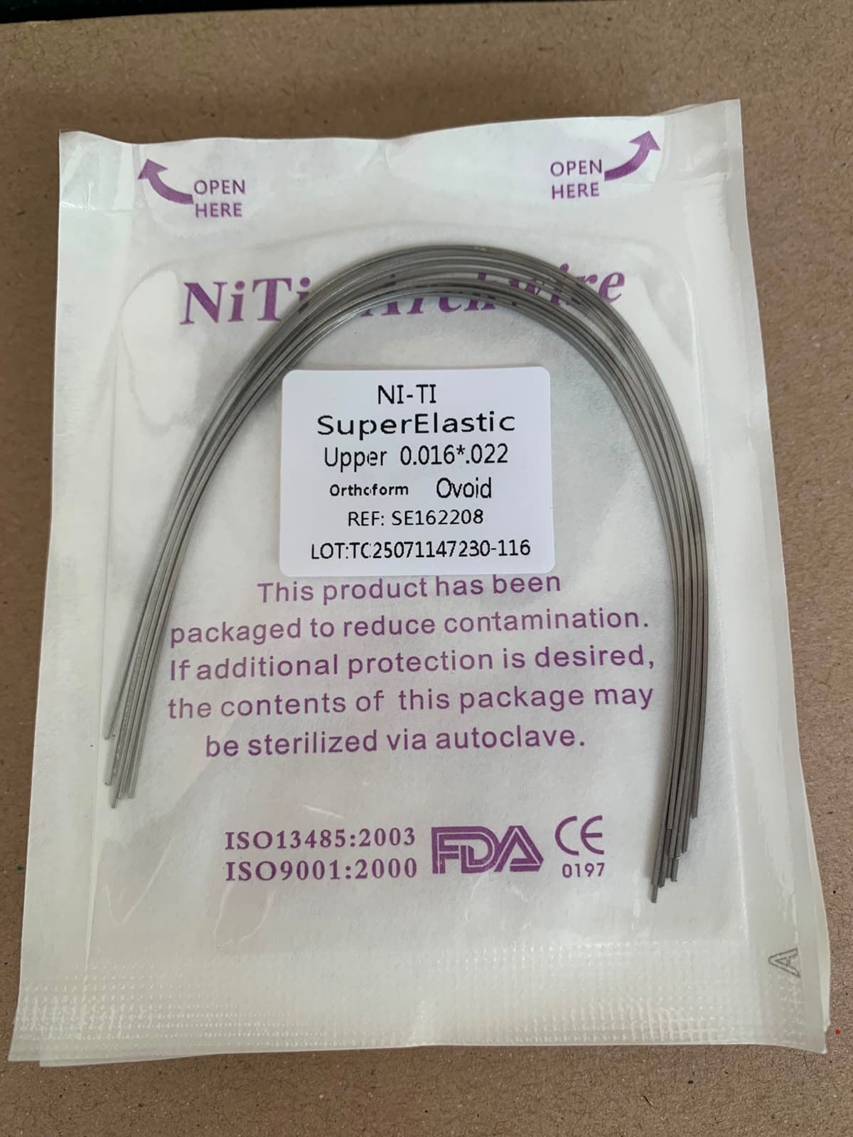 ArchWire Niti Rectangular Upper 016x022