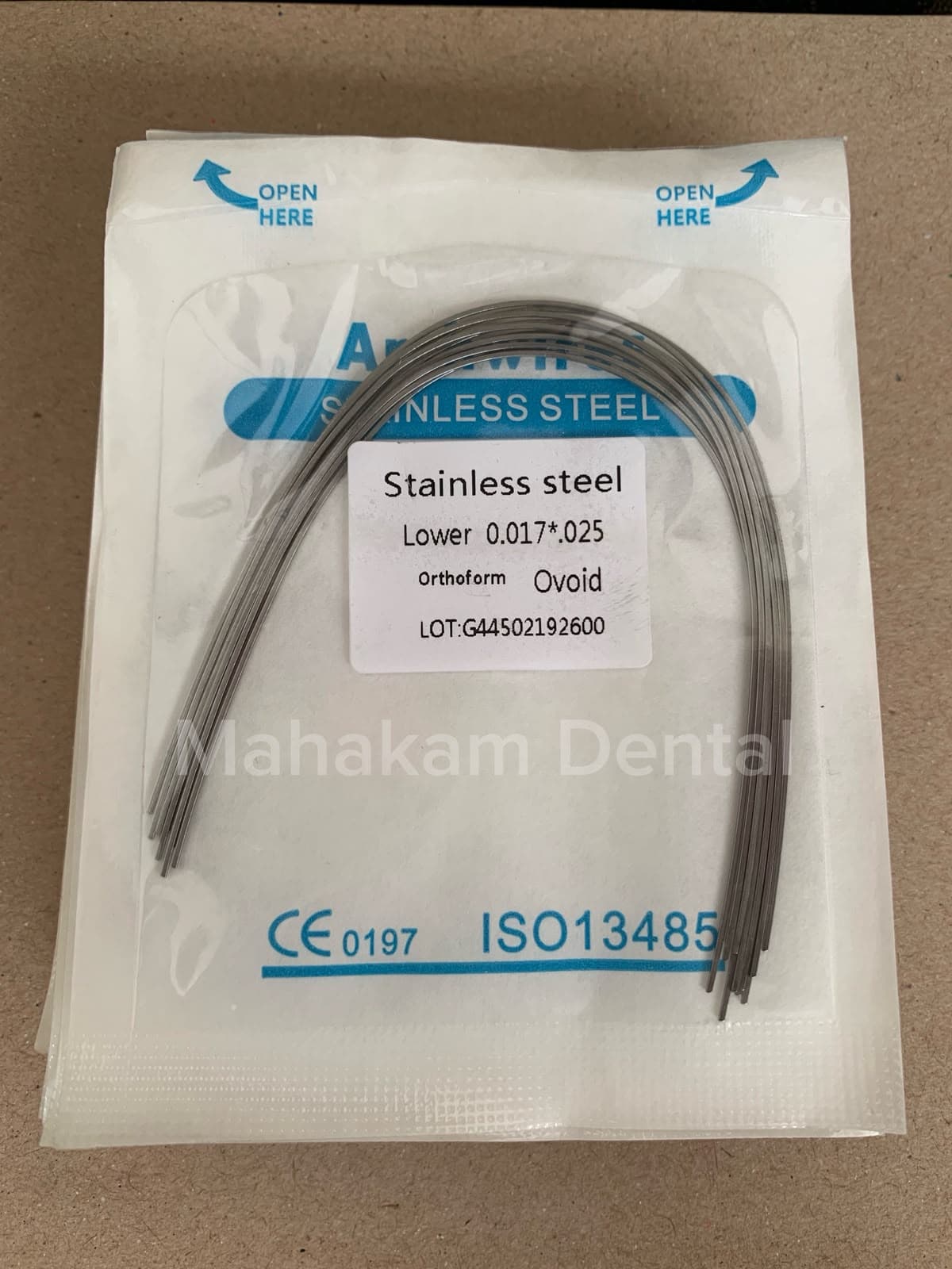 ArchWire SS Rectangular Lower 017x025