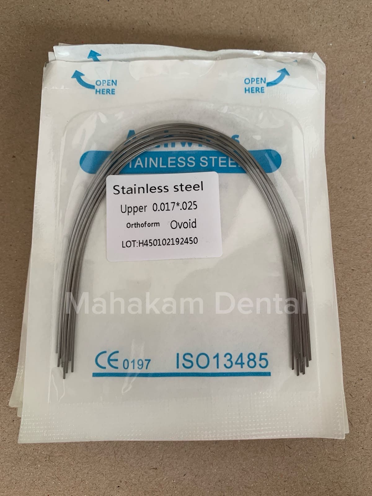 ArchWire SS Rectangular Upper 017x025